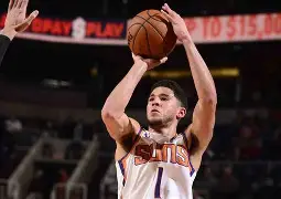 太阳NBA战胜金州勇士布克关键跳投(nba,太阳)